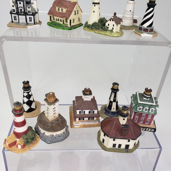 Vintage Lenox Thimble American Lighthouse Collection With Shelf  & 24 Miniatures - Picture 7 of 11